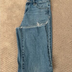 Pac Sun low rise wide leg, frayed hem, no distressing